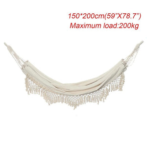 Large Brazilian Macrame Fringe Double Hammock Swing