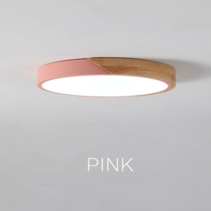 Open image in slideshow, LED Modern Nordic Round Wooden Lamp
